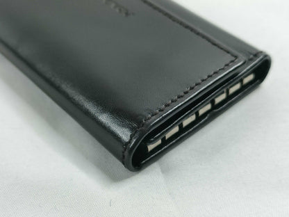 PRADA Prada Black Leather Key Case with Box and Certificate of Authenticity