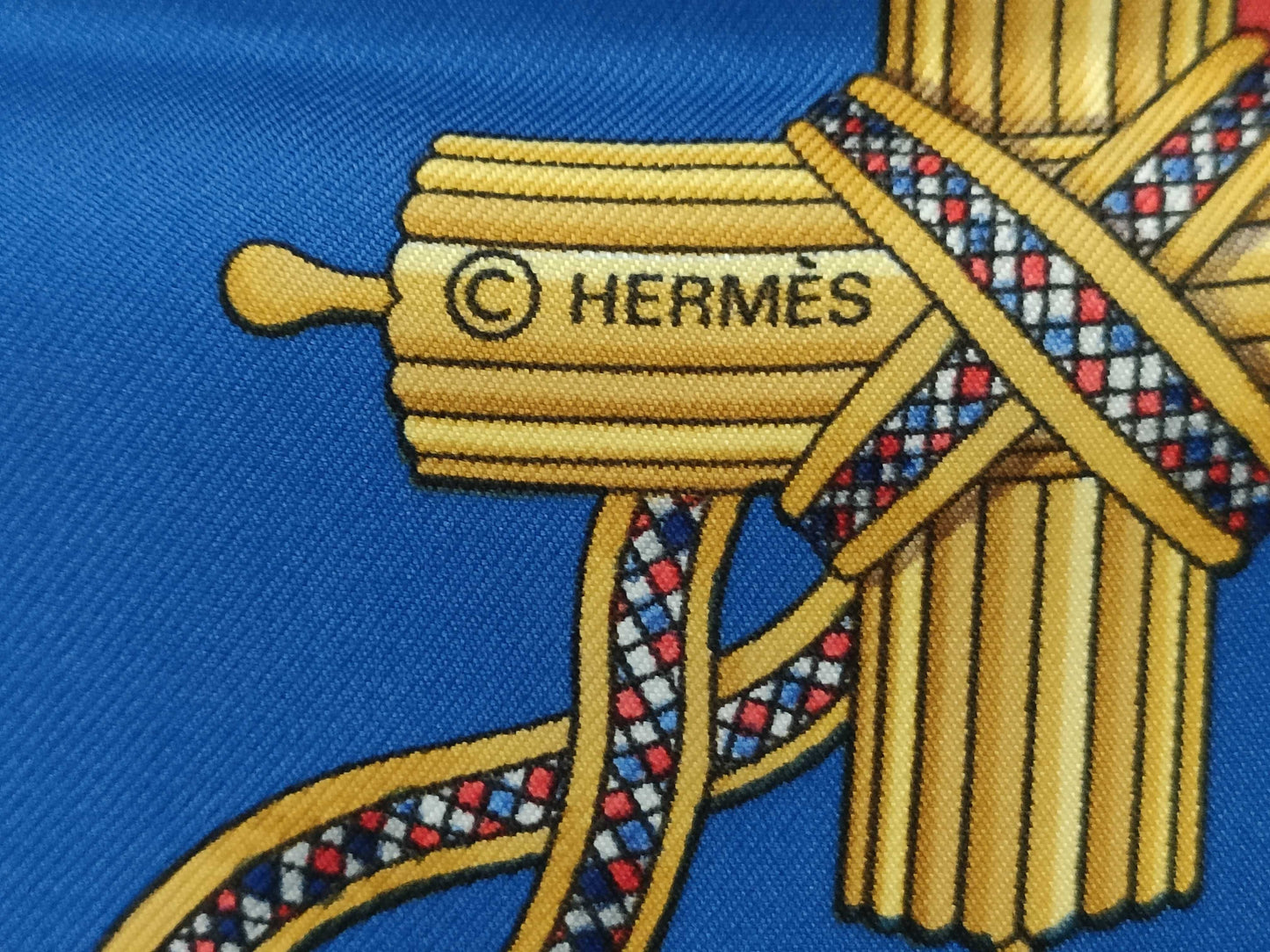 HERMES Carré 90 1789 LIBERTE EGALITE FRATERNITE REPUBLIQUE FRANCAISE Silk Scarf in Blue and Red, Commemorating the French Revolution