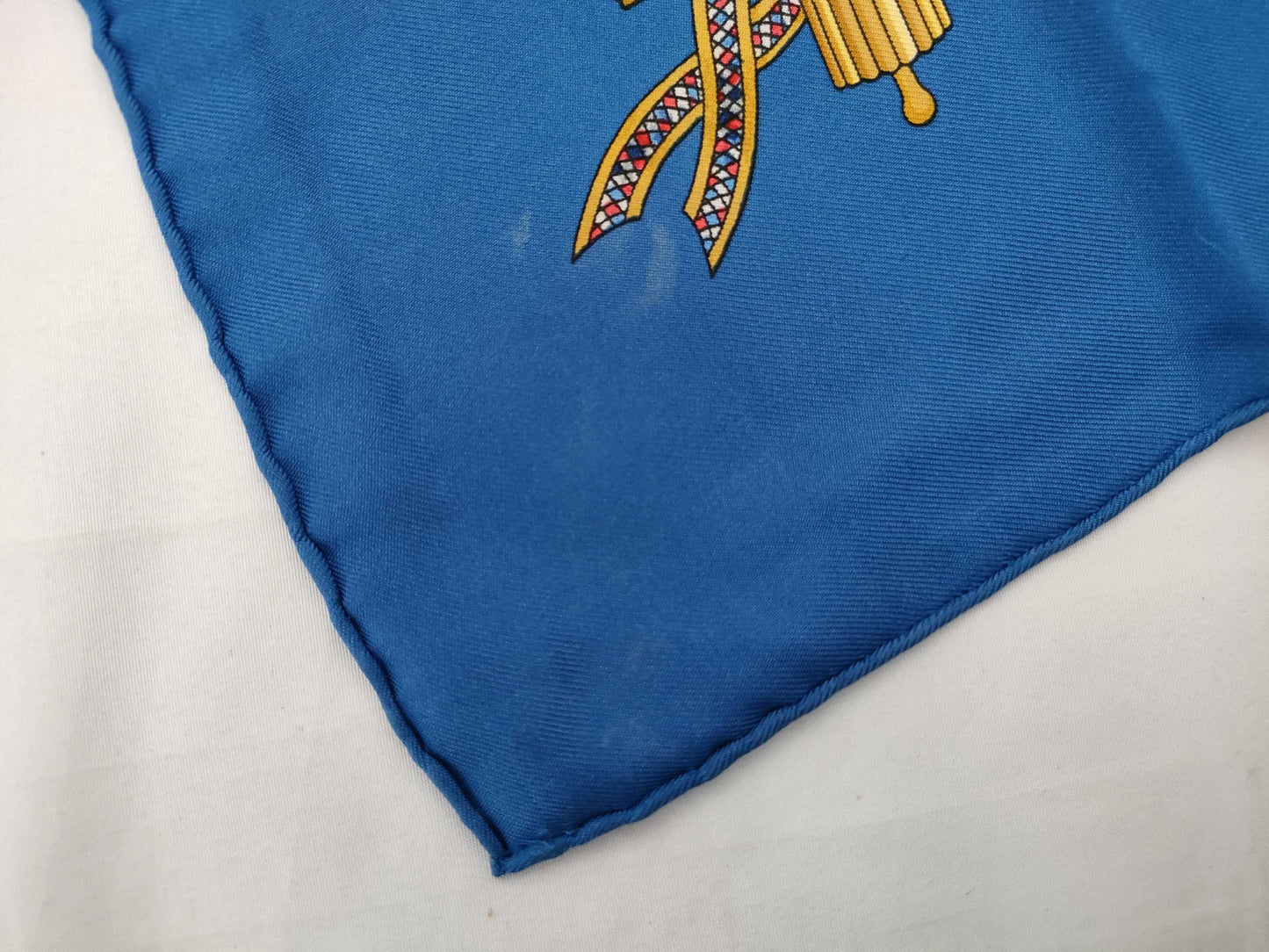 HERMES Carré 90 1789 LIBERTE EGALITE FRATERNITE REPUBLIQUE FRANCAISE Silk Scarf in Blue and Red, Commemorating the French Revolution