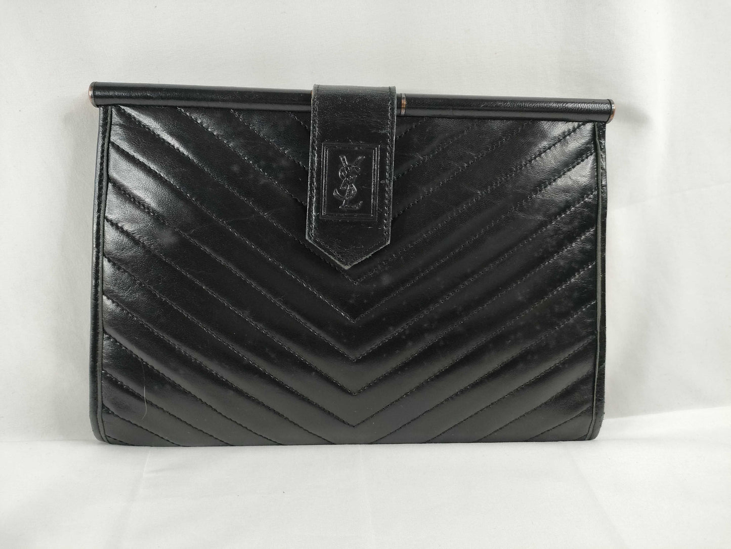 Yves Saint Laurent YSL V-Stitch Clutch Bag Clutch Bag