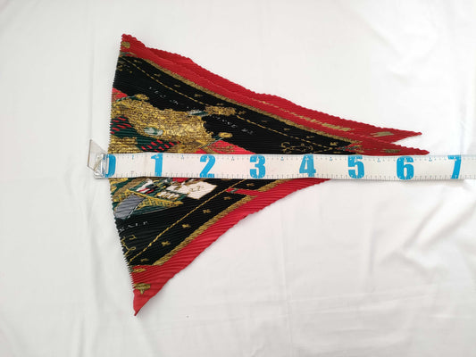 HERMES Carre Hermes Scarf Pleated Carre with Box Other Accessories