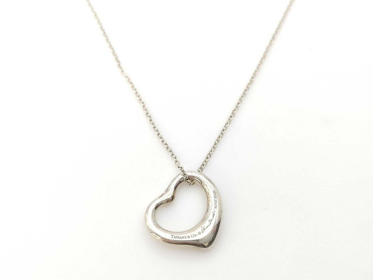 Tiffany & Co. Open Heart 5PD 925 3.2g Necklace 