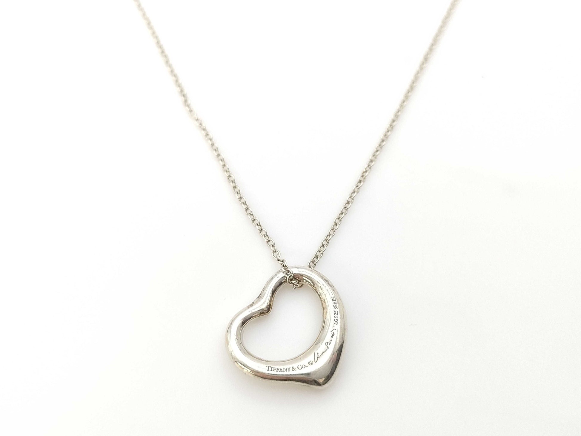 Tiffany & Co. Open Heart 5PD 925 3.2g Necklace 