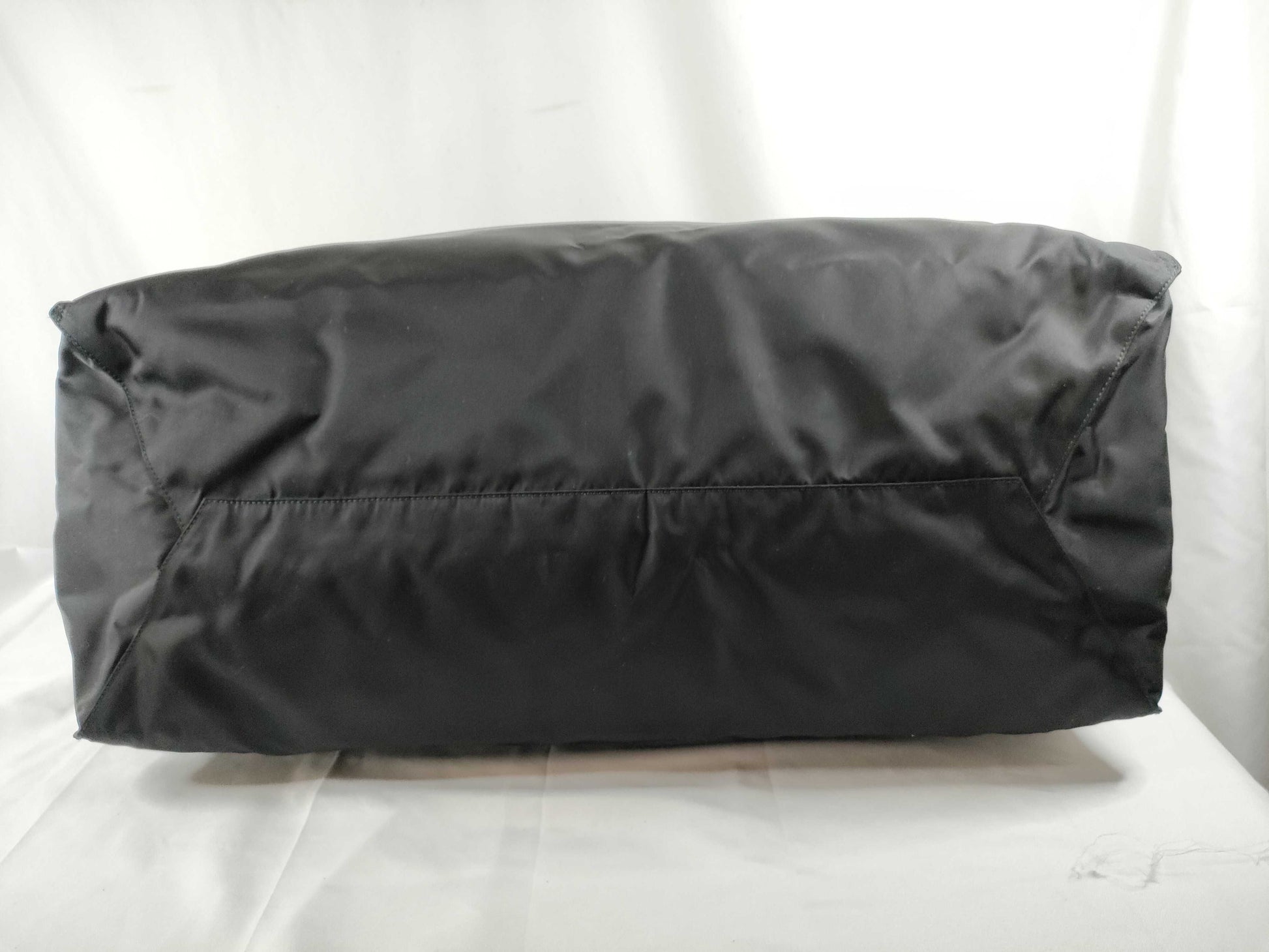 PRADA Tessuto Nylon and Leather Tote Bag, Black, VA1001