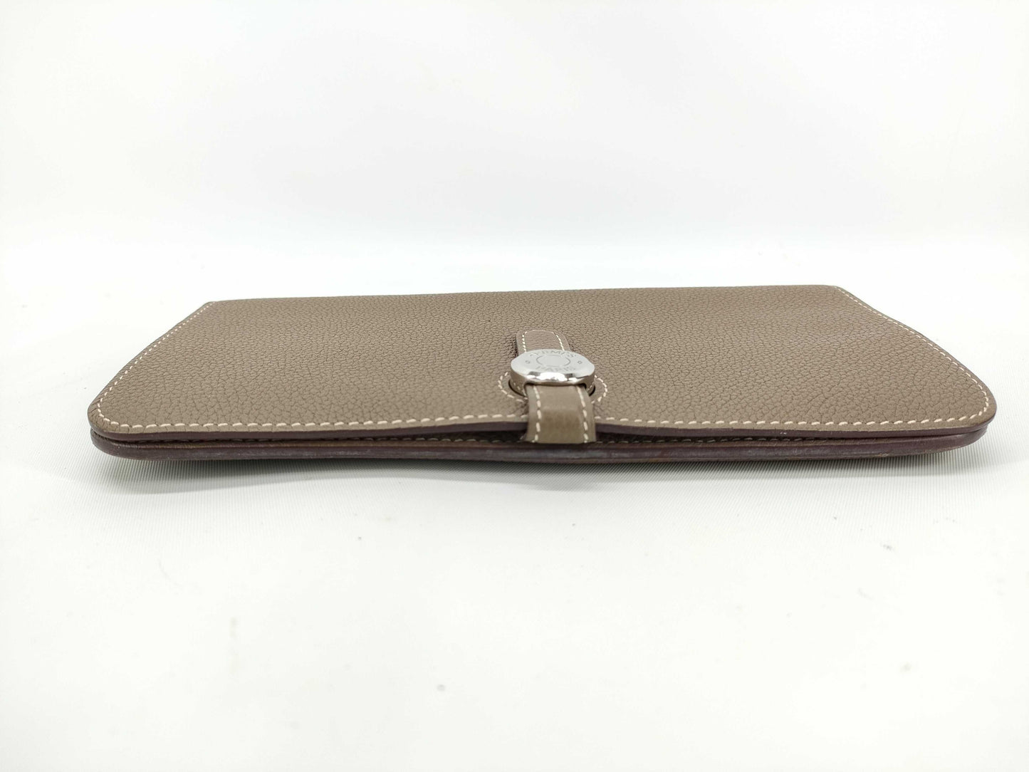 HERMES Dogon GM Etoupe X Stamped Wallet