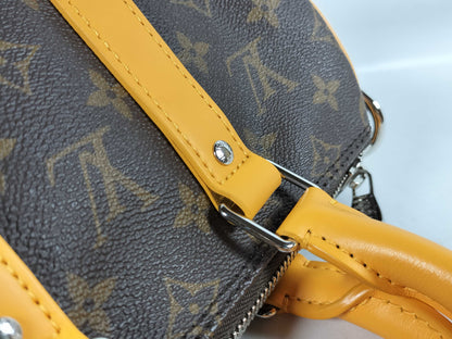 LOUIS VUITTON Monogram Louis Vuitton Keepall Bandouliere 25 2-Way Monogram Macassar Shoulder Bag RFID Model M12733 Handbag