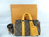 LOUIS VUITTON Monogram Louis Vuitton Keepall Bandouliere 25 2-Way Monogram Macassar Shoulder Bag RFID Model M12733 Handbag