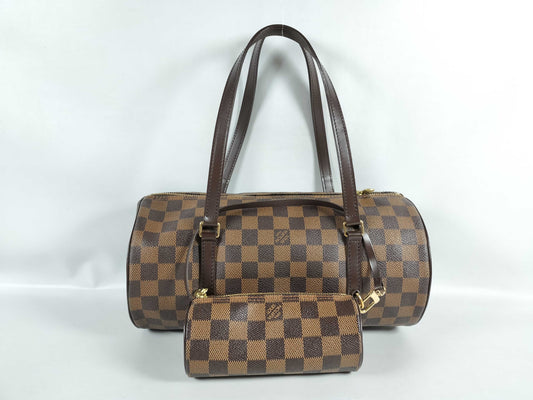 LOUIS VUITTON Damier Papillon 30 Shoulder Bag N51303 with Pouch