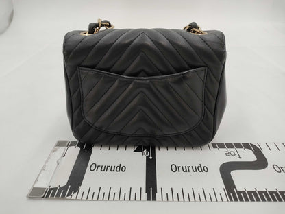 CHANEL CHANEL Matelasse Mini Lambskin Chevron Shoulder Bag with GD Hardware A35200