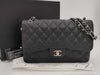 CHANEL CHANEL Matelasse 30 Classic Caviar Leather Shoulder Bag with Silver Hardware A58600