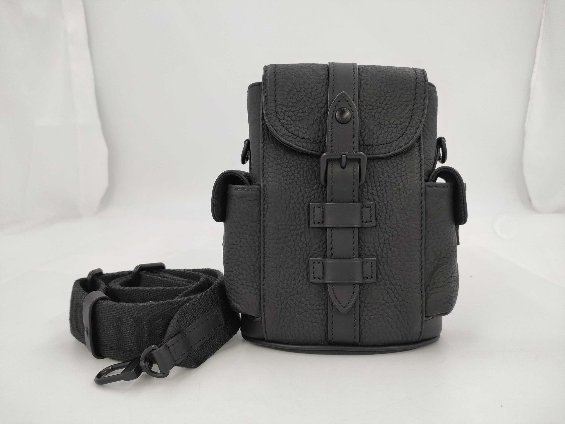 LOUIS VUITTON Louis Vuitton Taurillon Monogram Nano Christopher Backpack M83164