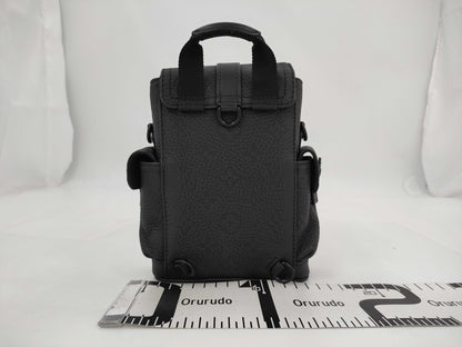 LOUIS VUITTON Louis Vuitton Taurillon Monogram Nano Christopher Backpack M83164