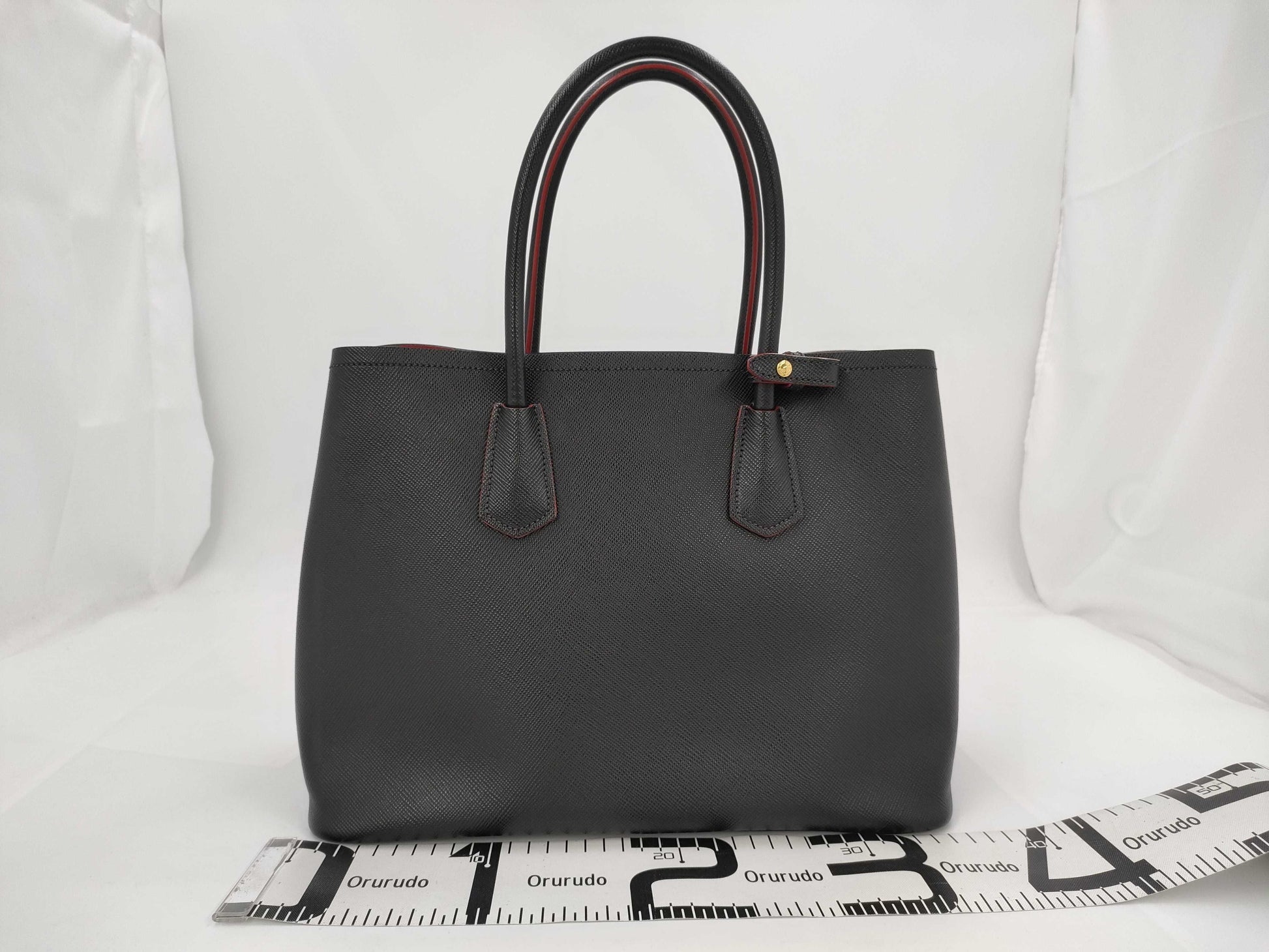 PRADA PRADA Saffiano Cuir Double Tote Bag, Medium, 1BG756