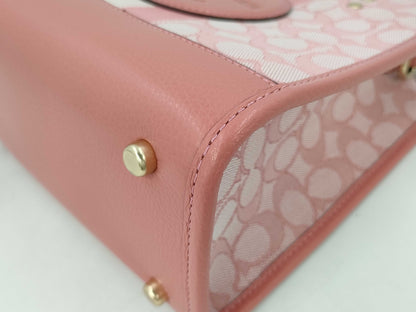 COACH Signature Dempsey Tote 22 True Pink CQ878 Handbag