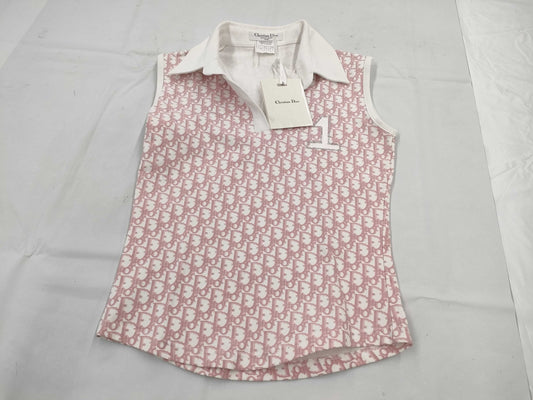 Dior Trotter Print Pink Sleeveless Top #36
