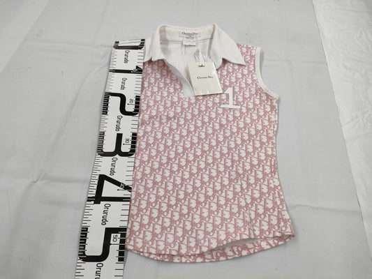 Dior Trotter Print Pink Sleeveless Top #36