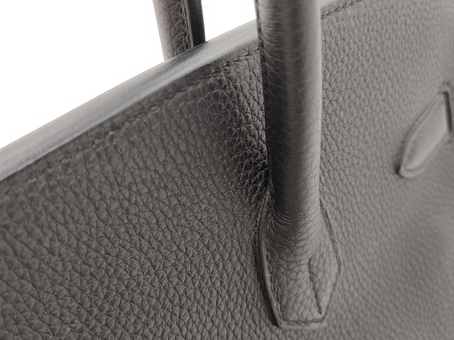 HERMES Birkin 35 Togo Black Silver Hardware Z Stamp Handbag