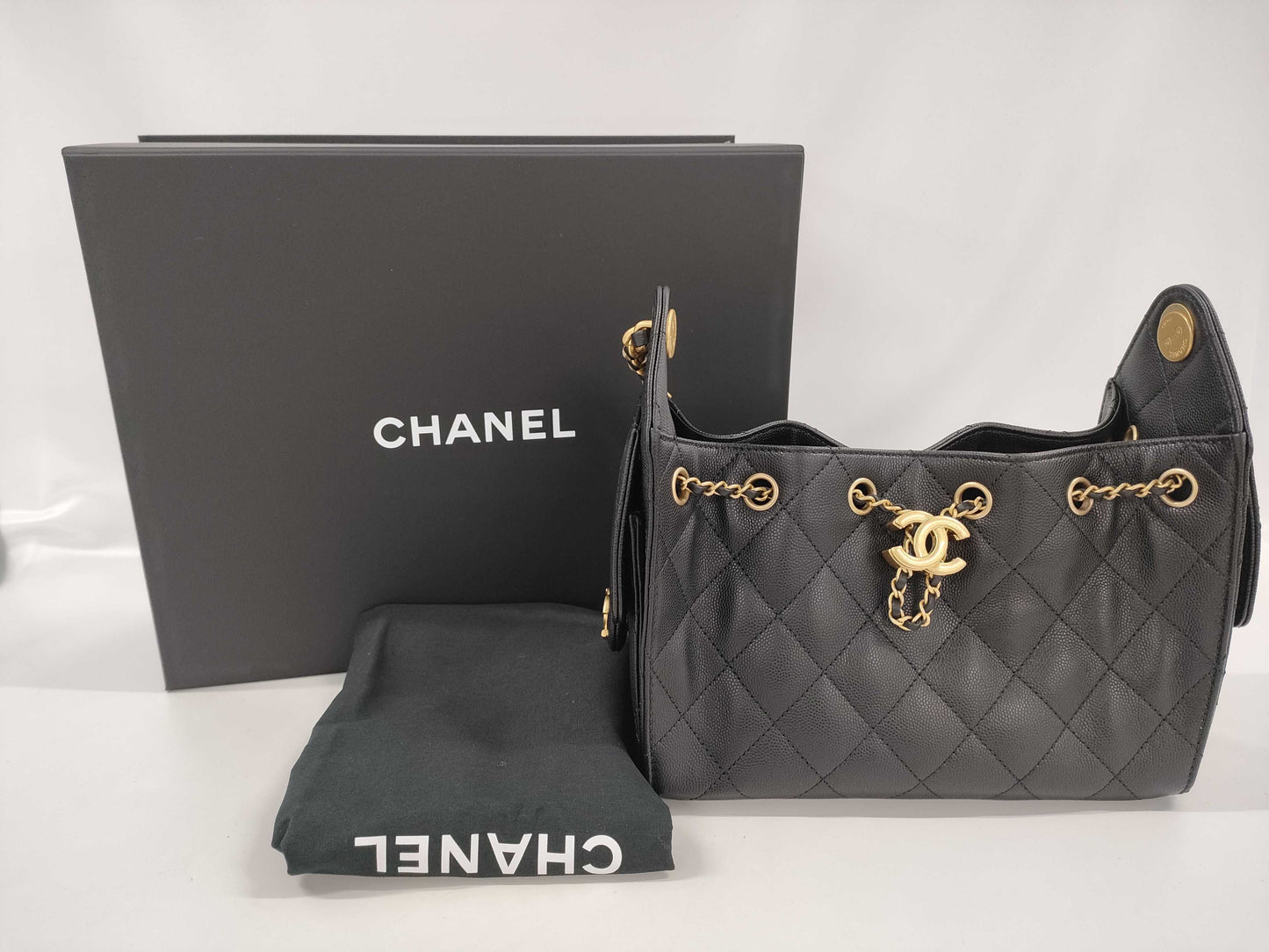 CHANEL Chanel 25 Mini Black G Hardware Shoulder Bag