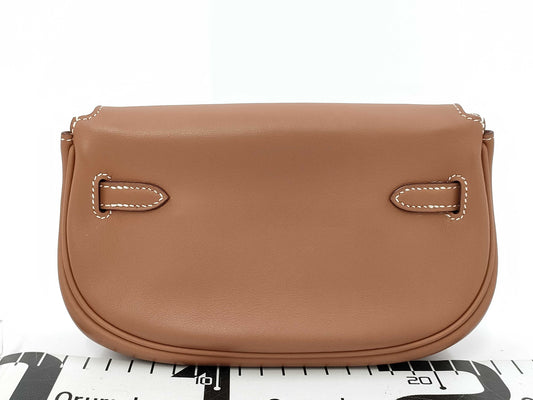 HERMES Kelly Move Swift Leather Shoulder Bag in Gold with GD Hardware and Double Stamp