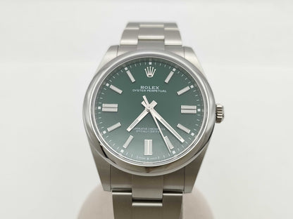 ROLEX 124300 5E9073L1 Green Dial Men's Watch