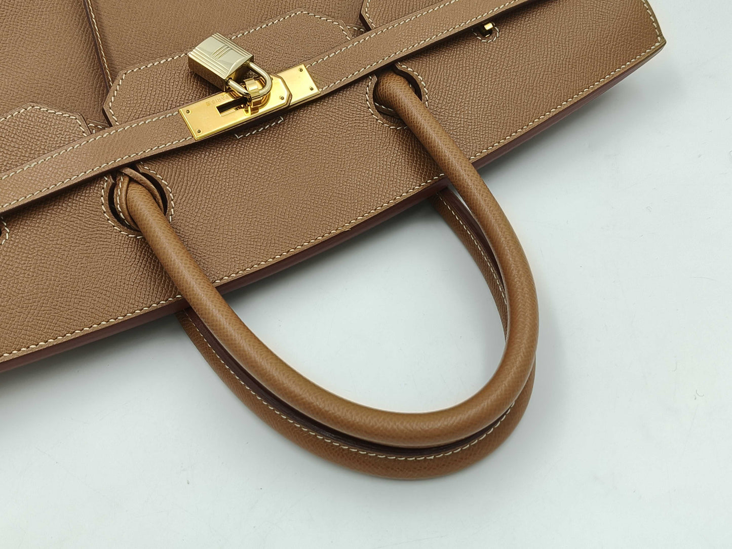 HERMES Birkin 40 Couchvel Handbag with B Stamp