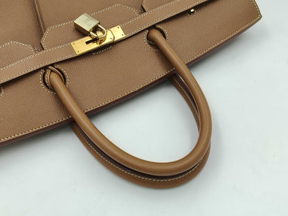 HERMES Birkin 40 Couchvel Handbag with B Stamp