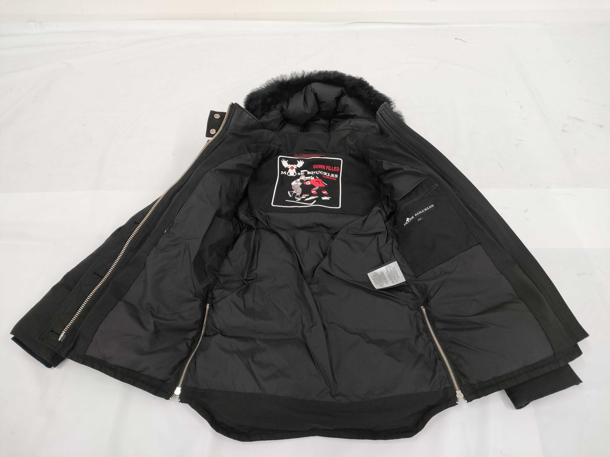 Moose Knuckles Down Coat MK2229L3Q Logo Fittings