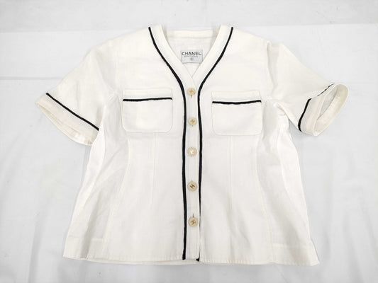 CHANEL Baseball Shirt Jacket 90s