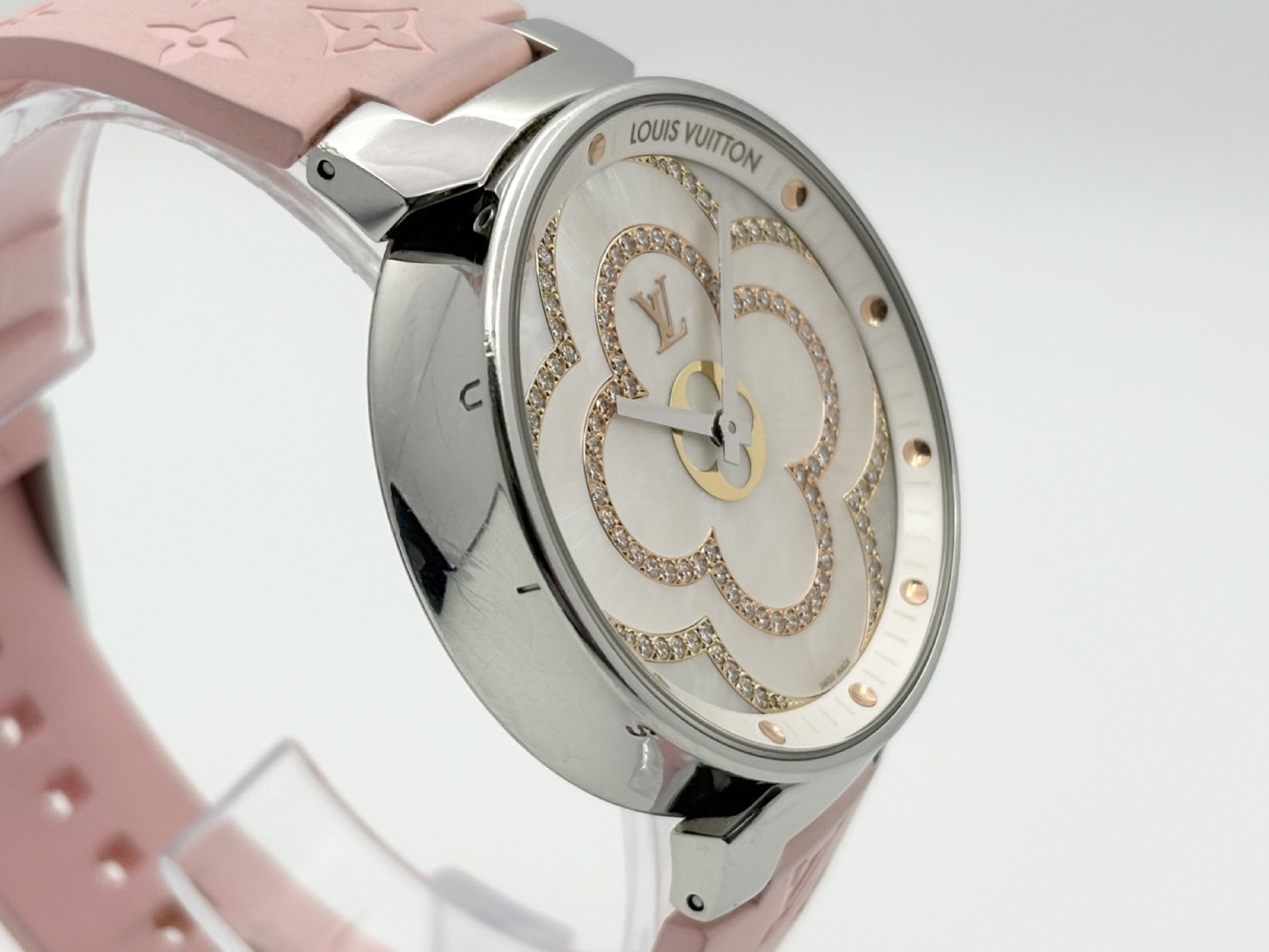 LOUIS VUITTON Tambour QA021 TO8285 Shell Dial Quartz Men's Watch