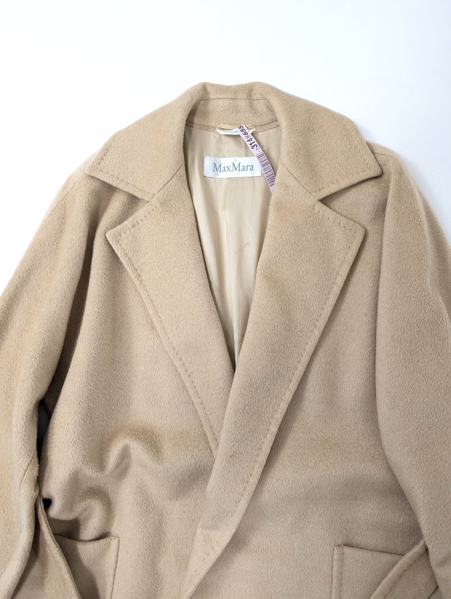 MaxMara 100% Camel Belted Coat