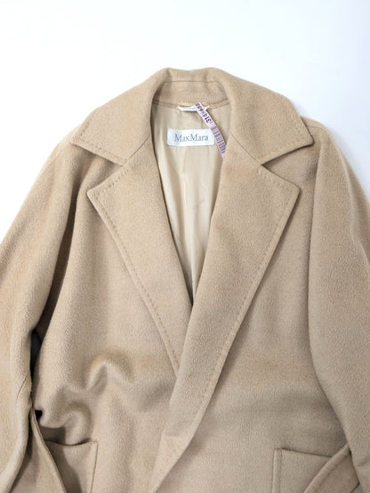 MaxMara 100% Camel Belted Coat