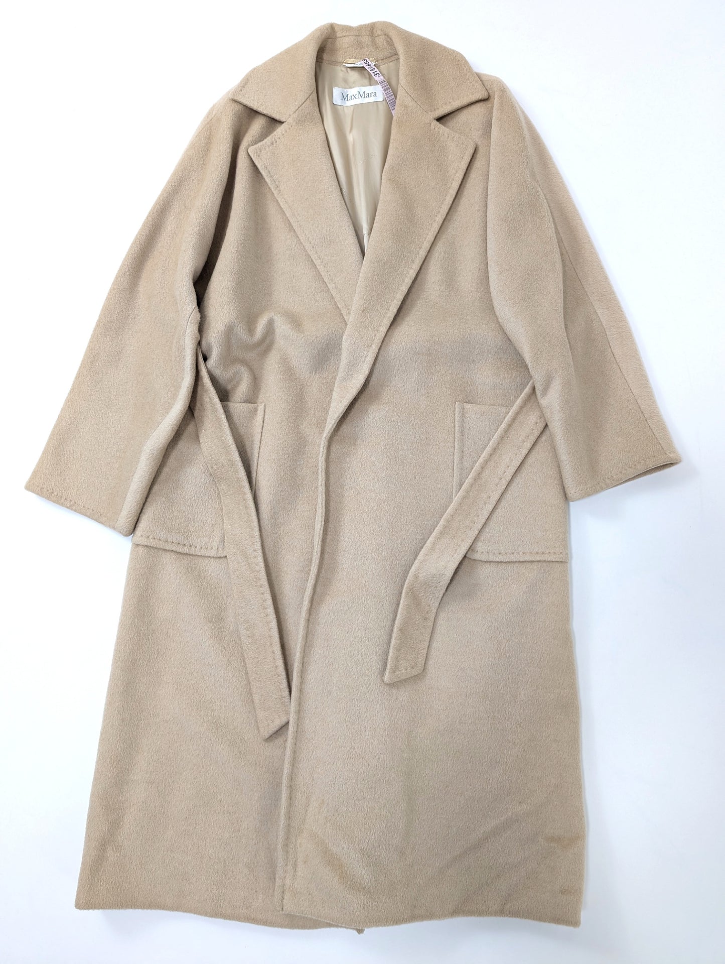 MaxMara 100% Camel Belted Coat