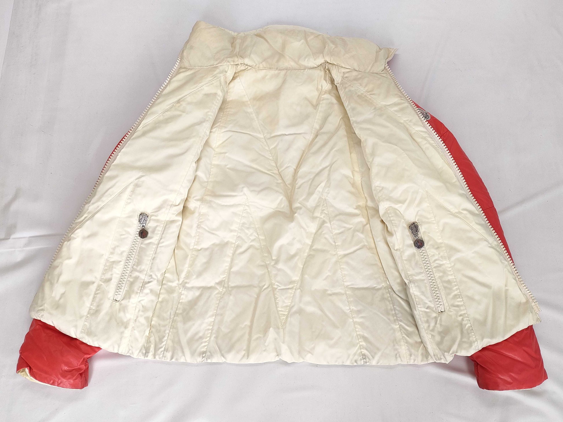 MONCLER Men's Down Jacket with Large Logo and Embroidered Patch, Tricolor