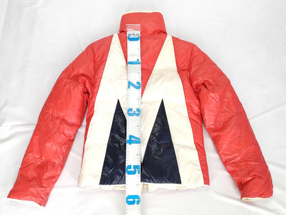 MONCLER Men's Down Jacket with Large Logo and Embroidered Patch, Tricolor