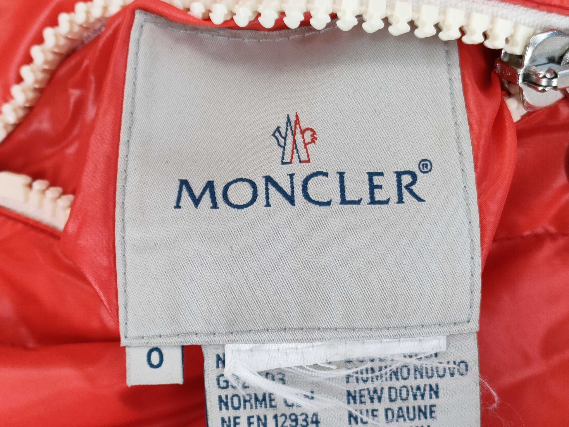 MONCLER Men's Down Jacket with Large Logo and Embroidered Patch, Tricolor