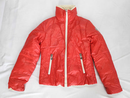 MONCLER Men's Down Jacket with Large Logo and Embroidered Patch, Tricolor