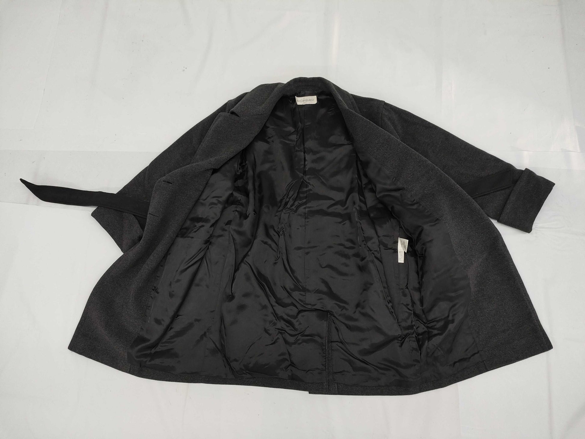 Yves Saint Laurent Saint Laurent Belted Coat Black Size 36 Dress