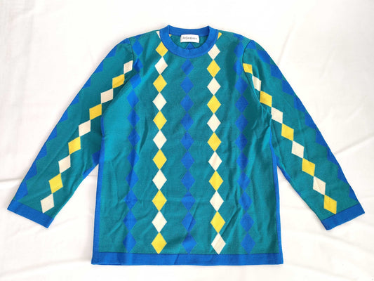 Yves Saint Laurent Argyle Knit Top