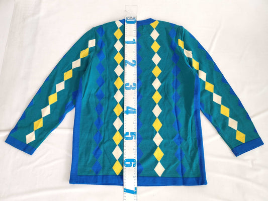 Yves Saint Laurent Argyle Knit Top