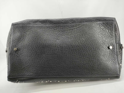 JIMMY CHOO JIMMY CHOO JIMMY CHOO Star Studs Twisted East Waist Calf Leather Tote Bag Black Tote Bag