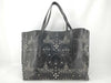 JIMMY CHOO JIMMY CHOO JIMMY CHOO Star Studs Twisted East Waist Calf Leather Tote Bag Black Tote Bag
