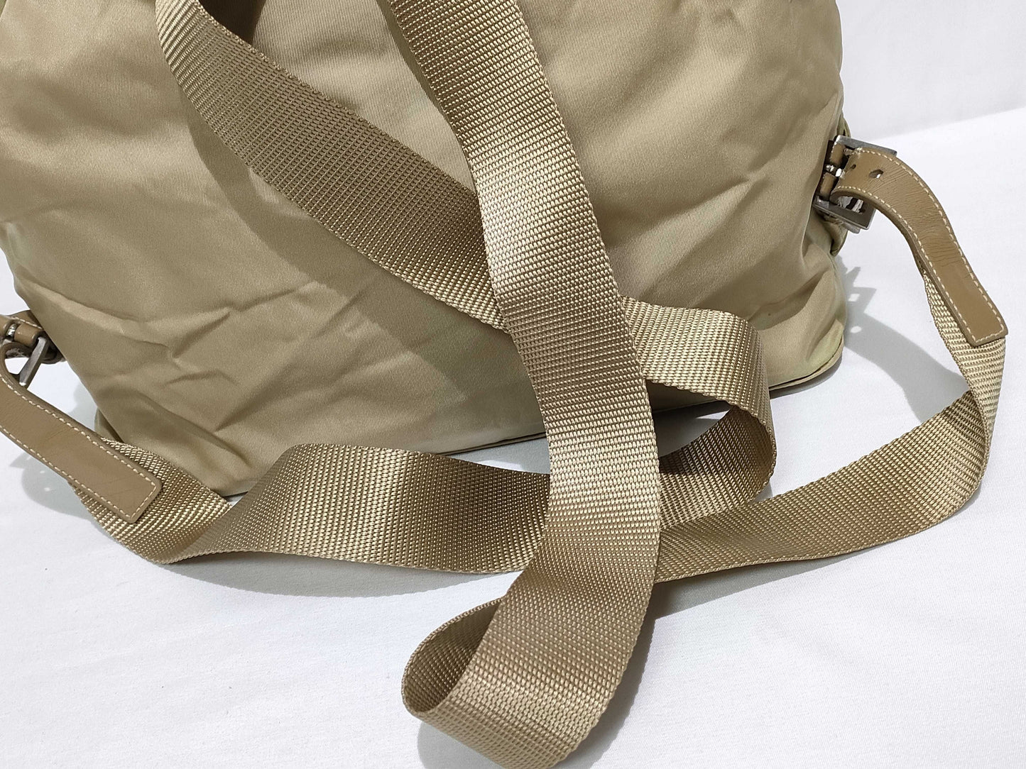 PRADA Nylon PRADA Backpack Beige Nylon Backpack