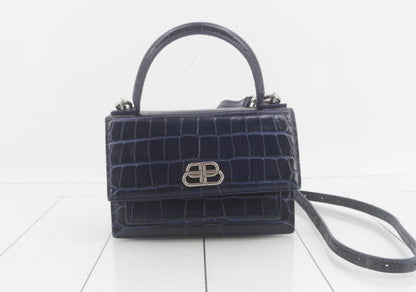 BALENCIAGA Bag Sharp XS Croco-Embossed Storage Bag Shoulder Bag