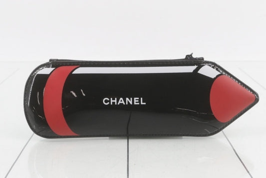 CHANEL Enamel Pencil Pouch Pouch with Box Pouch