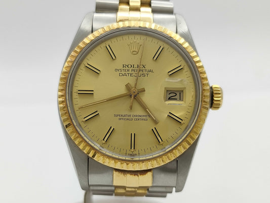 ROLEX 16013 8559943 Champagne Dial Jubilee Breath Men's Watch
