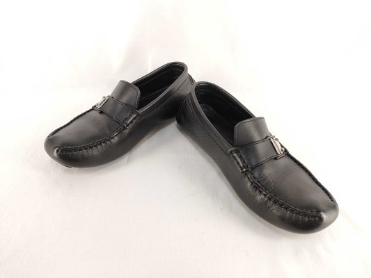 LOUIS VUITTON LOUIS VUITTON driving shoes, black leather, silver hardware, other shoes