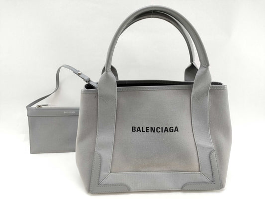 BALENCIAGA Navy Caba Tote Bag