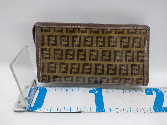 FENDI Zucchino Pouch with Zucca Pattern, Coated Canvas