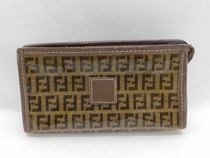 FENDI Zucchino Pouch with Zucca Pattern, Coated Canvas