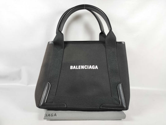 BALENCIAGA 339933 Navy Small Cabas Tote Bag